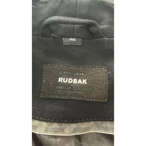 RUDSAK LEATHER AVANT GARDE ASYMMETRICAL LEATHER WOOL JACKET - Picture 11 of 15